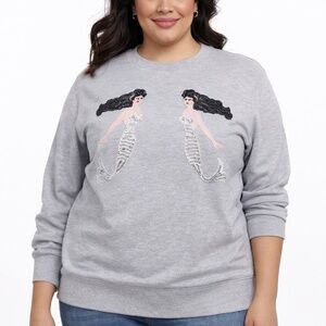Grey Lab - Sequin Mermaid Embellished Sweatshirt